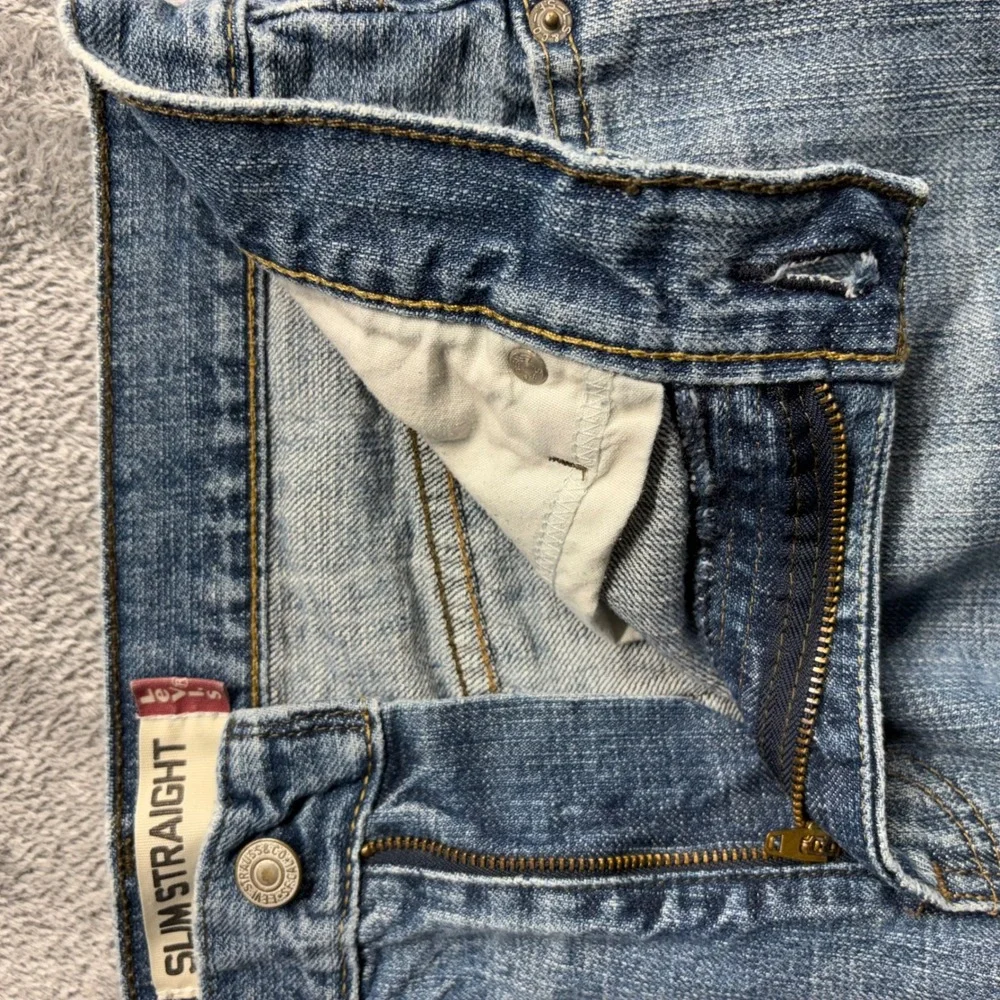 Levis 514 Slim Straight Jeans Men 32x32 Blue Good Zip Fly 100% Cotton